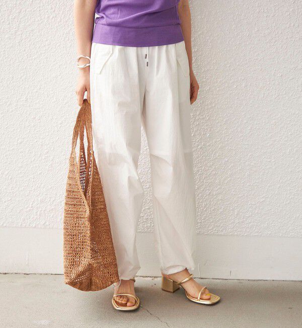 SHIPS for women「〈手洗い可能〉綿 ナイロン 裾 ドロスト パンツ◇」|その他|