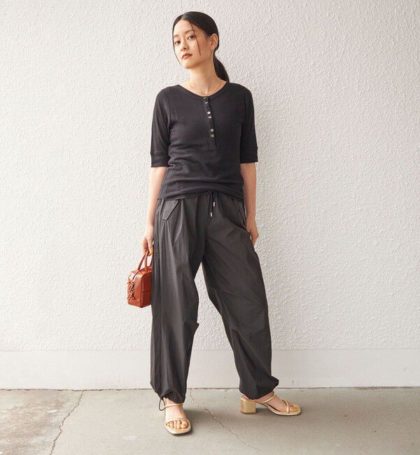 SHIPS for women「〈手洗い可能〉綿 ナイロン 裾 ドロスト パンツ◇」|その他|