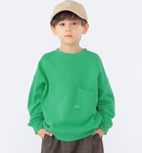 SHIPS KIDS「【WEB限定】SHIPS KIDS:100～160cm / マイクロ ロゴ スウェット」|スウェット・ジャージ|