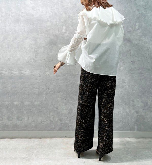 SHIPS for women「〈手洗い可能〉marmors: 2way フリル カラー ブラウス」|シャツ・ブラウス|