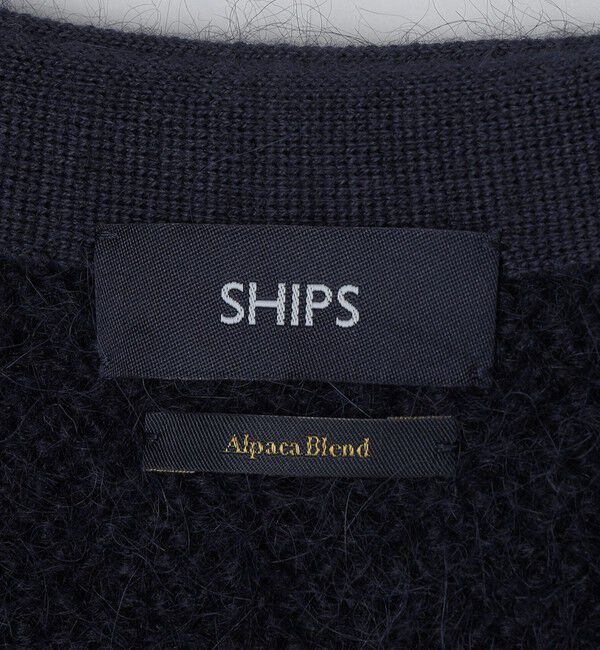 SHIPS「SHIPS: アルパカ ガーター Vネック カーディガン」|カーディガン|