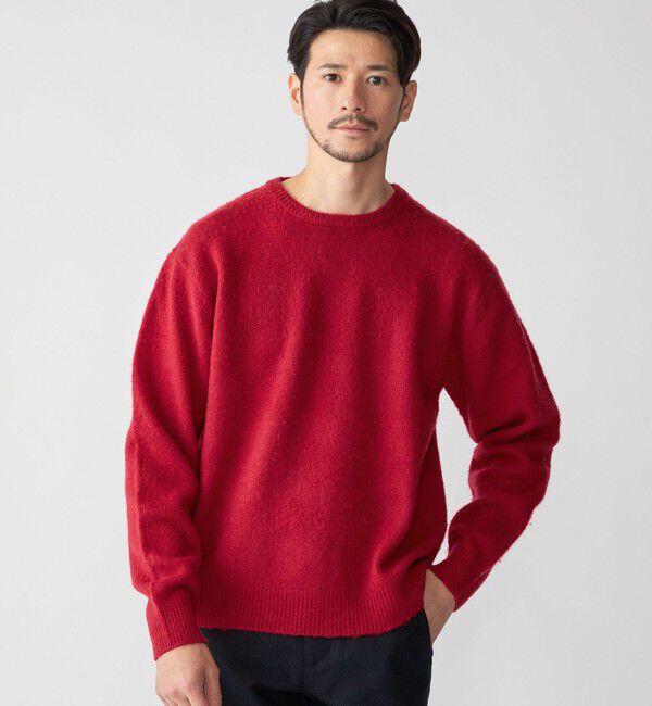 SHIPS「SHIPS: 7ゲージ ウール シャギー クルーネック ニット」|ニット・セーター|