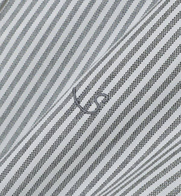 SHIPS「【WEB限定】SHIPS: 防シワ・吸水速乾 Drymix(R) ワンポイントロゴバンドカラーシャツ」|シャツ・ブラウス|