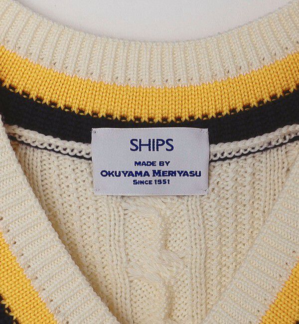 SHIPS「SHIPS: 奥山メリヤス チルデン ニット ベスト」|ベスト・ジレ|