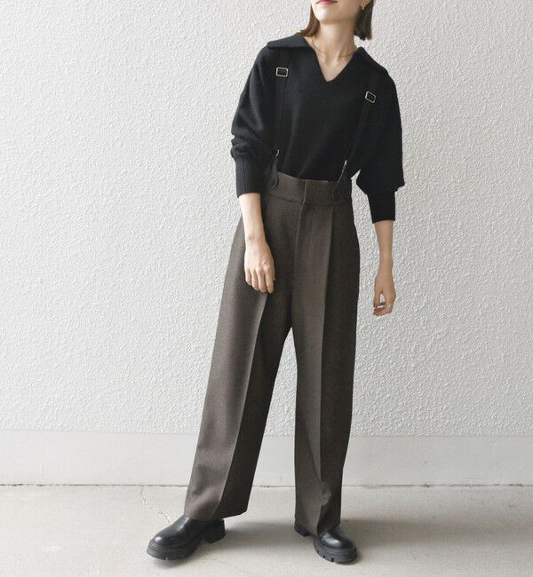 SHIPS any「SHIPS any: AQUA カシミヤ ミックス スキッパーカラー プルオーバー」|ニット・セーター|