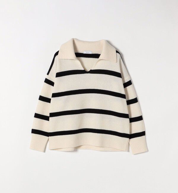 SHIPS any「SHIPS any: AQUA カシミヤ ミックス スキッパーカラー プルオーバー」|ニット・セーター|