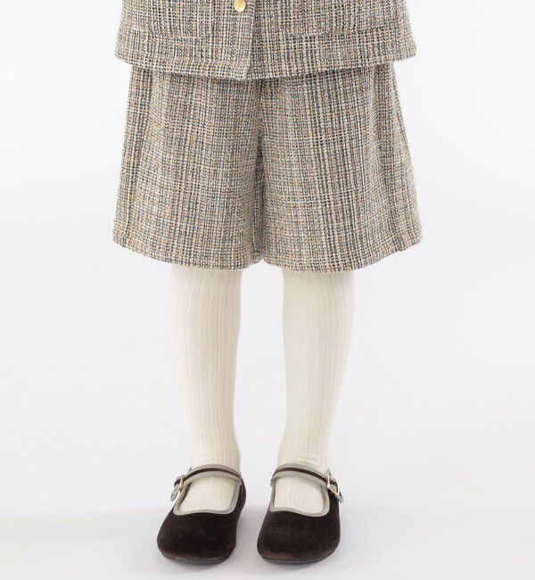 SHIPS KIDS「SHIPS KIDS:100～130cm / ツイード キュロット」|キュロット|ブラウン系