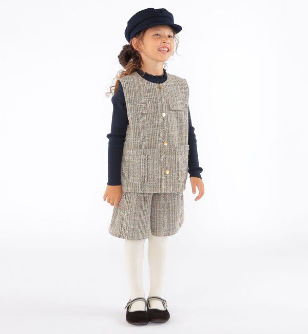 SHIPS KIDS「SHIPS KIDS:100～130cm / ツイード キュロット」|キュロット|