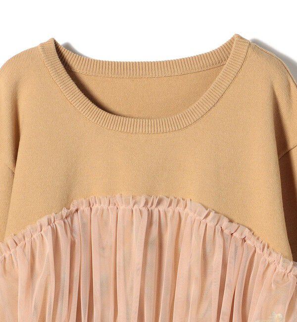 SHIPS for women「* 〈手洗い可能〉チュール ドッキング ニット ◇」|ニット・セーター|