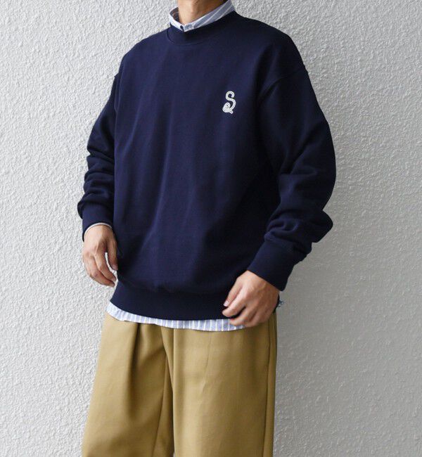 SHIPS any「【WEB限定】SHIPS any: アイビーライク ワンポイント 刺繍 ロゴ スウェット 24FW◇」|スウェット・ジャージ|