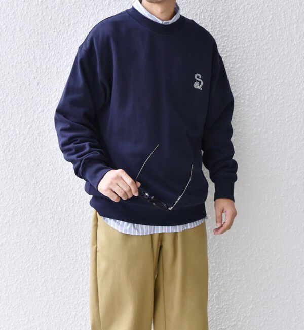 SHIPS any「【WEB限定】SHIPS any: アイビーライク ワンポイント 刺繍 ロゴ スウェット 24FW◇」|スウェット・ジャージ|