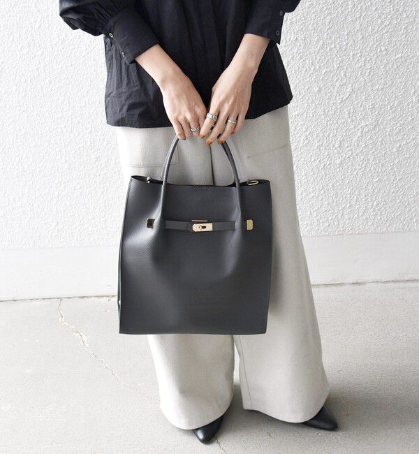 SHIPS any「《一部追加予約》SHIPS any: A4 メタル フィッティング トート バッグ」|トートバッグ|