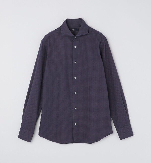 SHIPS Colors 「SHIPS Colors:ワイドカラー プリント ドレス ネルシャツ」|シャツ・ブラウス|ネイビー