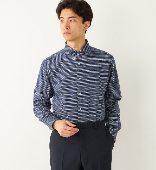 SHIPS Colors 「SHIPS Colors:ワイドカラー プリント ドレス ネルシャツ」|シャツ・ブラウス|