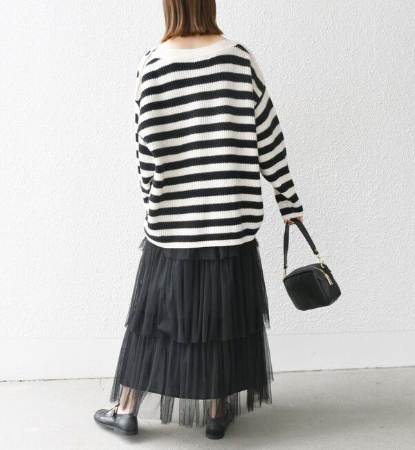 SHIPS any「SHIPS any: AQUA カシミヤ ミックス ボートネック ニット プルオーバー」|ニット・セーター|