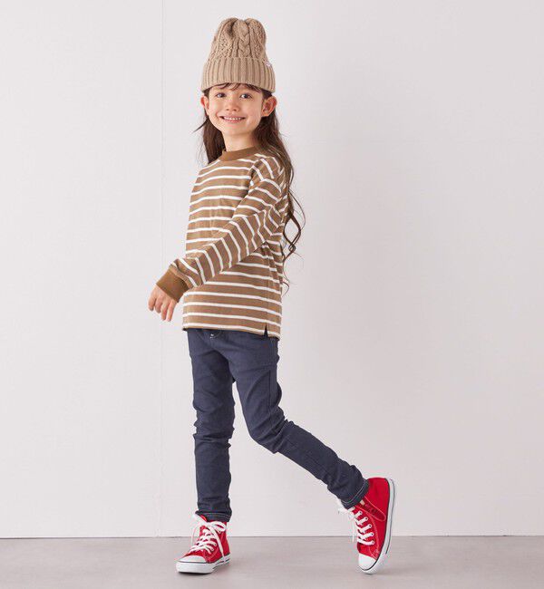 SHIPS any「SHIPS any: リンガーネック ボーダー 長袖 ポケット Tシャツ<KIDS>」|Tシャツ・カットソー|