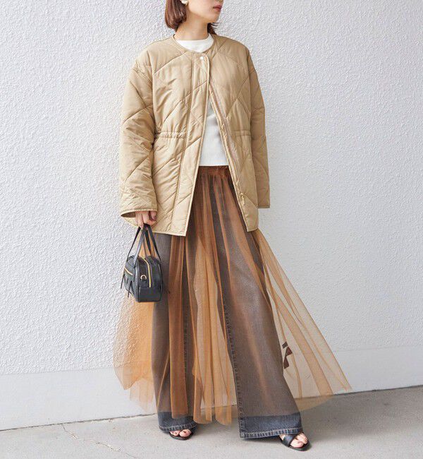 SHIPS for women「〈手洗い可能〉レイヤード シャーリング チュール スカート」|スカート|