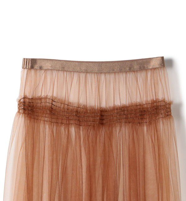 SHIPS for women「〈手洗い可能〉レイヤード シャーリング チュール スカート」|スカート|