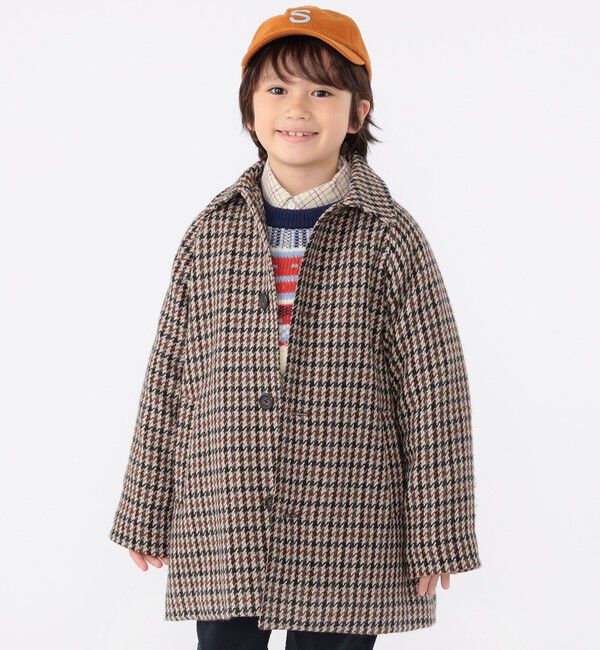 SHIPS KIDS「SHIPS KIDS:100～130cm / ガンクラブチェック ステンカラー コート」|ステンカラーコート|