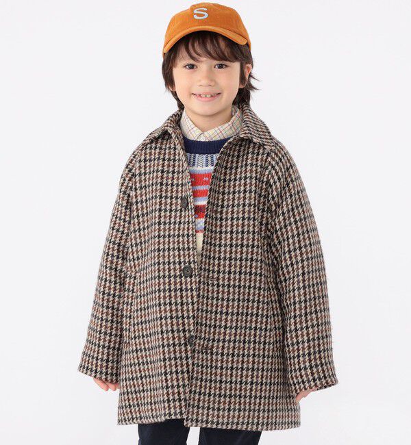 SHIPS KIDS「SHIPS KIDS:100～130cm / ガンクラブチェック ステンカラー コート」|ステンカラーコート|
