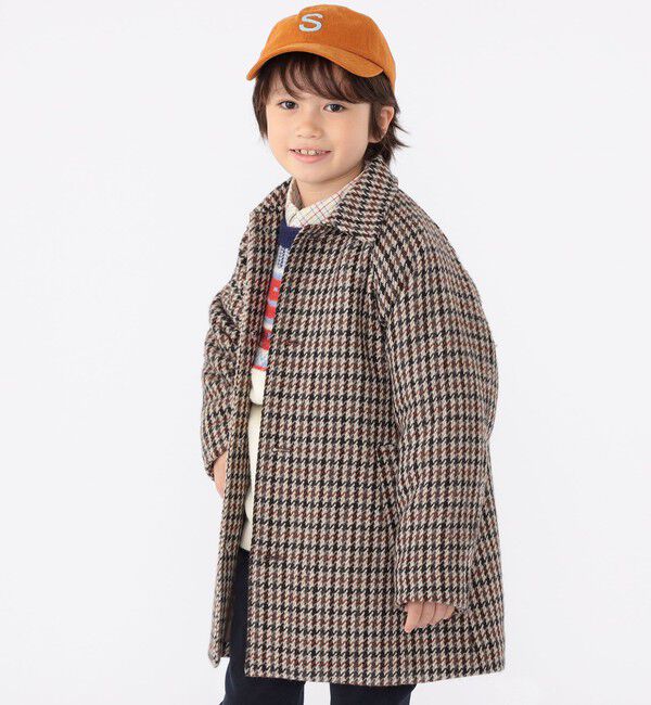 SHIPS KIDS「SHIPS KIDS:100～130cm / ガンクラブチェック ステンカラー コート」|ステンカラーコート|