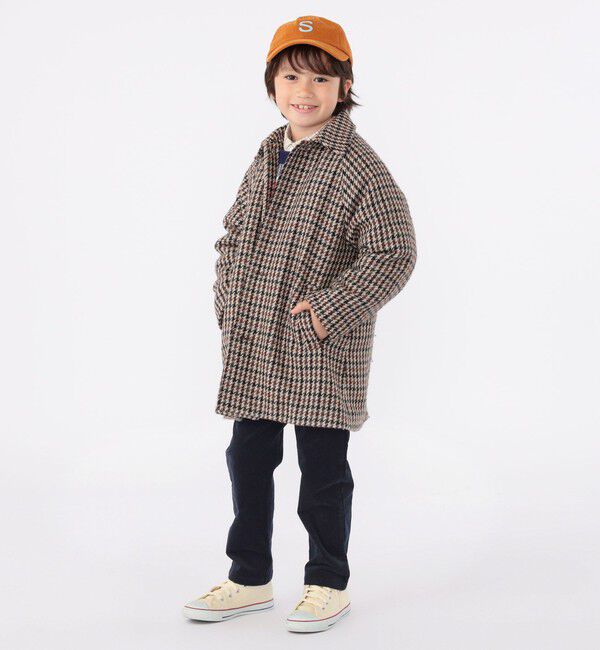 SHIPS KIDS「SHIPS KIDS:100～130cm / ガンクラブチェック ステンカラー コート」|ステンカラーコート|