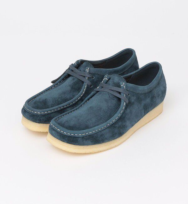 SHIPS「【SHIPS EXCLUSIVE】CLARKS: WALLABEE WHITE SOLE」|ショートブーツ|コバルトブルー