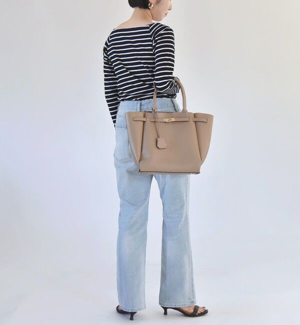 quaranciel「quaranciel:〈洗濯機可能〉ラウンドネック ボーダー カットソー」|Tシャツ・カットソー|