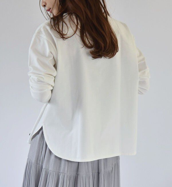 quaranciel「quaranciel:〈洗濯機可能〉ラウンドヘム ロングスリーブ コンパクト Tシャツ」|Tシャツ・カットソー|