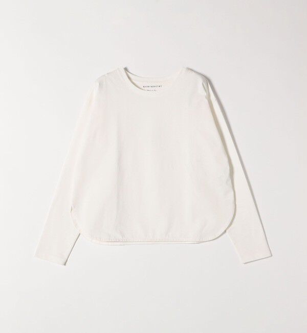 quaranciel「quaranciel:〈洗濯機可能〉ラウンドヘム ロングスリーブ コンパクト Tシャツ」|Tシャツ・カットソー|