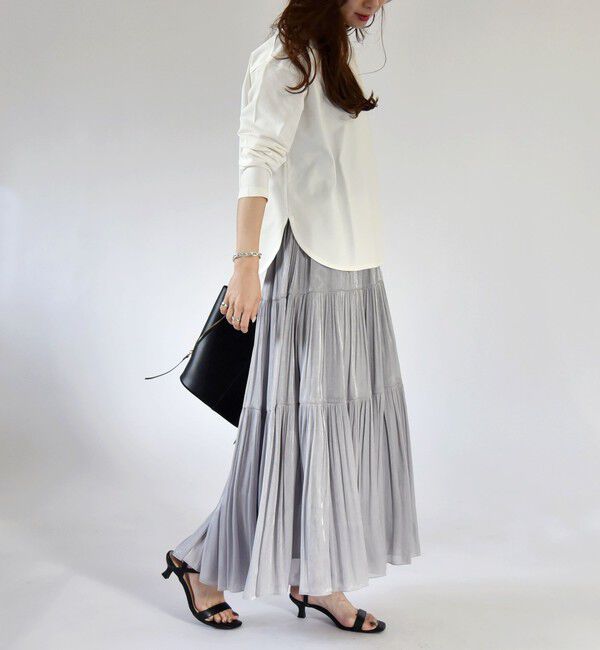 quaranciel「quaranciel:〈洗濯機可能〉ラウンドヘム ロングスリーブ コンパクト Tシャツ」|Tシャツ・カットソー|