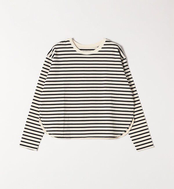 quaranciel「quaranciel:〈洗濯機可能〉ラウンドヘム ロングスリーブ コンパクト Tシャツ」|Tシャツ・カットソー|