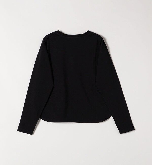 quaranciel「quaranciel:〈洗濯機可能〉ラウンドヘム ロングスリーブ コンパクト Tシャツ」|Tシャツ・カットソー|