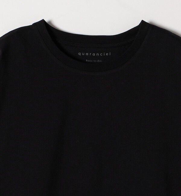 quaranciel「quaranciel:〈洗濯機可能〉ラウンドヘム ロングスリーブ コンパクト Tシャツ」|Tシャツ・カットソー|