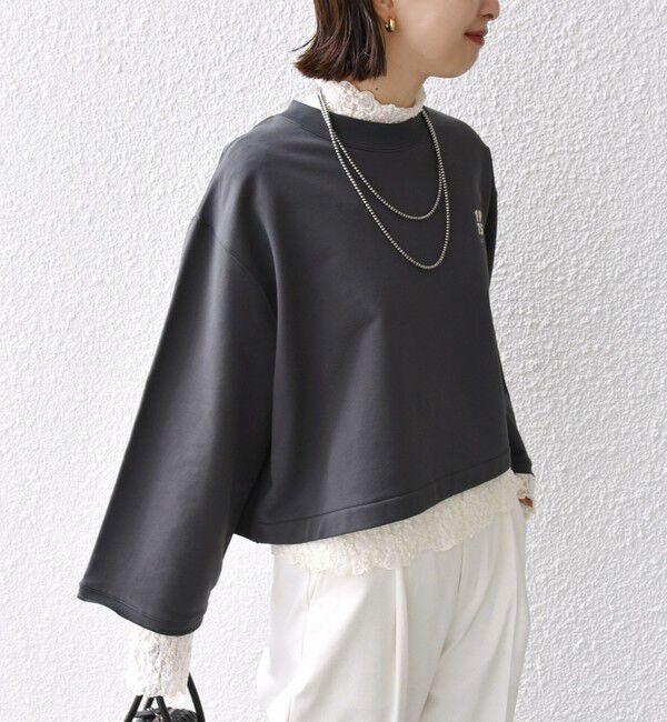 SHIPS for women「* 〈洗濯機可能〉ベア 裏毛 刺繍 ロゴ プルオーバー 24SS ◇」|Tシャツ・カットソー|