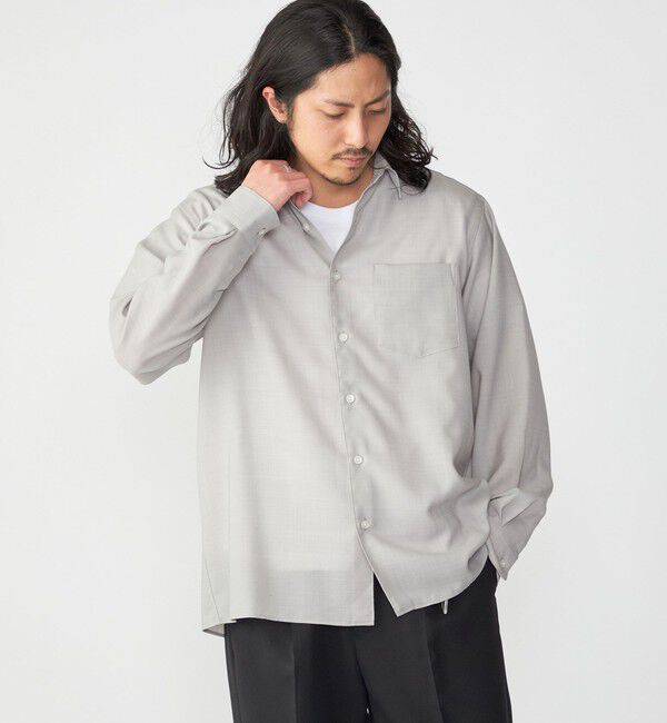 SHIPS「SHIPS: サイロフィル TW ツイル レギュラーカラー 長袖 シャツ」|シャツ・ブラウス|