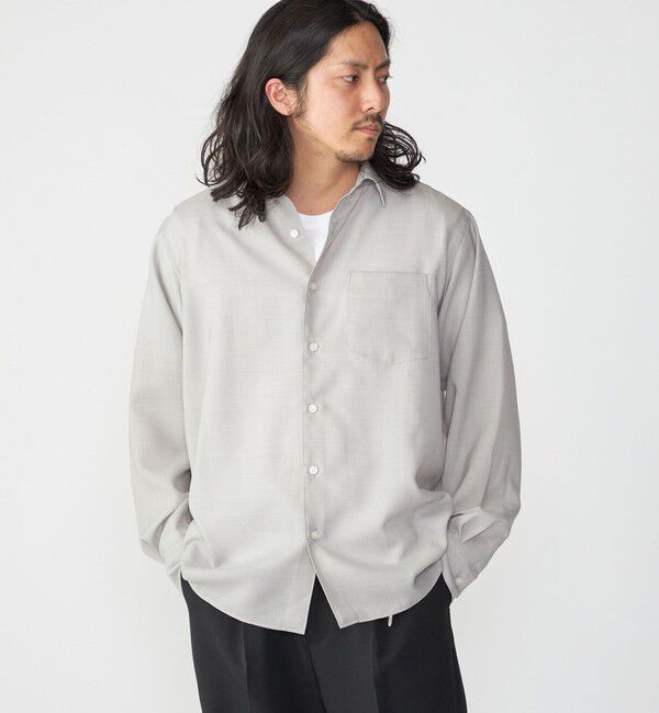 SHIPS「SHIPS: サイロフィル TW ツイル レギュラーカラー 長袖 シャツ」|シャツ・ブラウス|