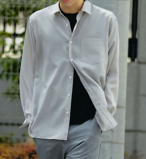 SHIPS「SHIPS: サイロフィル TW ツイル レギュラーカラー 長袖 シャツ」|シャツ・ブラウス|