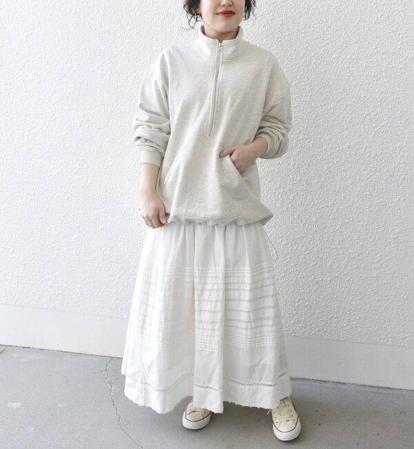 SHIPS any「SHIPS any: COTTON USA ハーフジップ ドロスト プルオーバー スウェット◇」|スウェット・ジャージ|