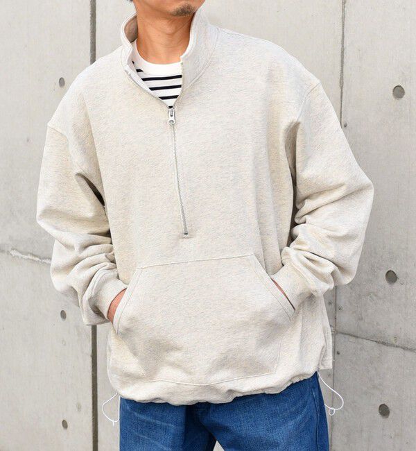 SHIPS any「SHIPS any: COTTON USA ハーフジップ ドロスト プルオーバー スウェット◇」|スウェット・ジャージ|