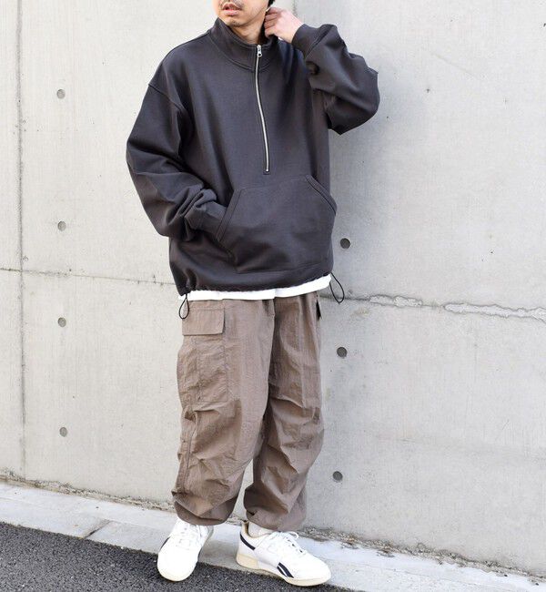 SHIPS any「SHIPS any: COTTON USA ハーフジップ ドロスト プルオーバー スウェット◇」|スウェット・ジャージ|