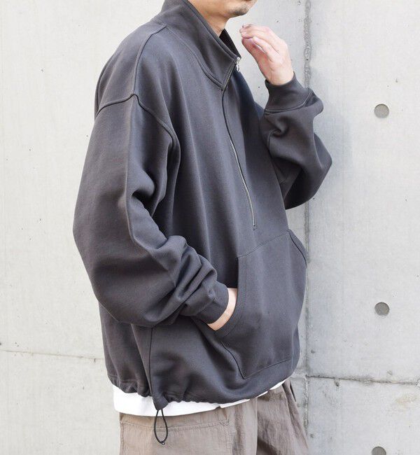 SHIPS any「SHIPS any: COTTON USA ハーフジップ ドロスト プルオーバー スウェット◇」|スウェット・ジャージ|