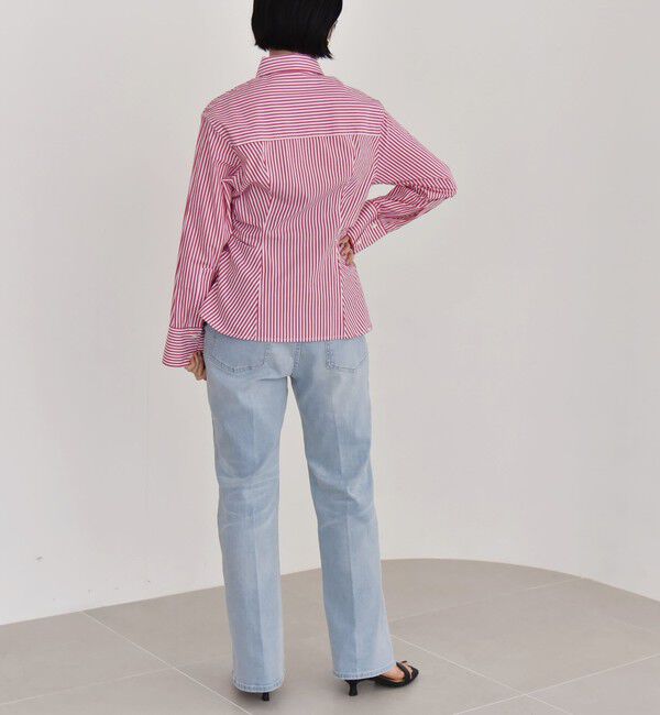 quaranciel「quaranciel:〈洗濯機可能〉セミフレア デニム パンツ」|デニム|