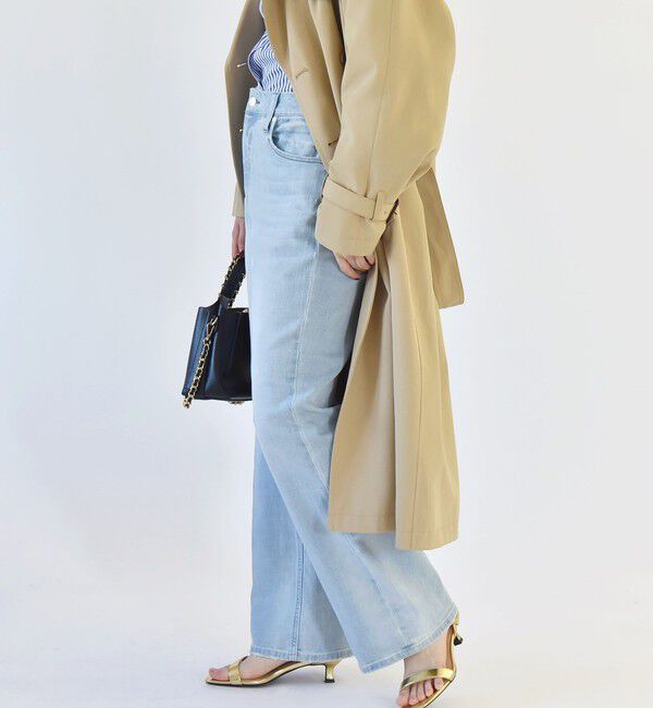 quaranciel「quaranciel:〈洗濯機可能〉セミフレア デニム パンツ」|デニム|