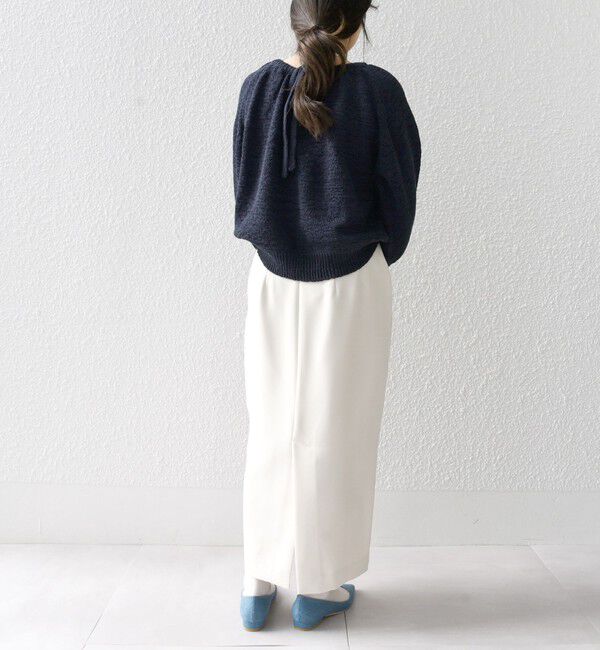 SHIPS any「SHIPS any:〈洗濯機可能〉ダブルクロス Iライン タック スカート［NAVY BLUE］」|スカート|