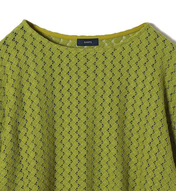 SHIPS for women「* 〈手洗い可能〉バルファス レース ショート プルオーバー 24SS ◇」|Tシャツ・カットソー|