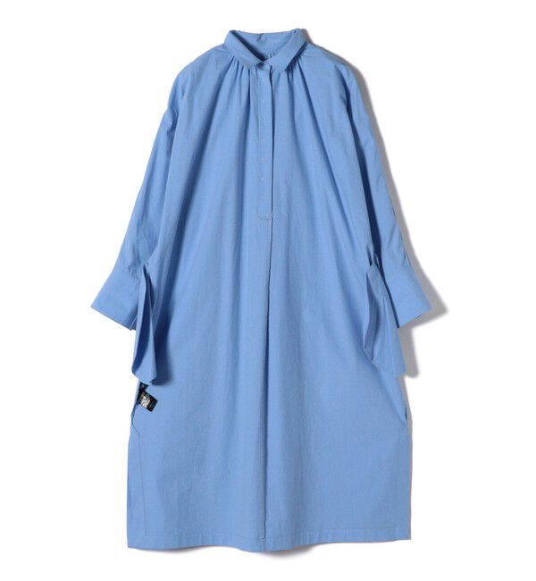 SHIPS for women「〈手洗い可能〉近江晒 タイプライター パールモチーフ ワンピース 24SS ◇」|ワンピース|