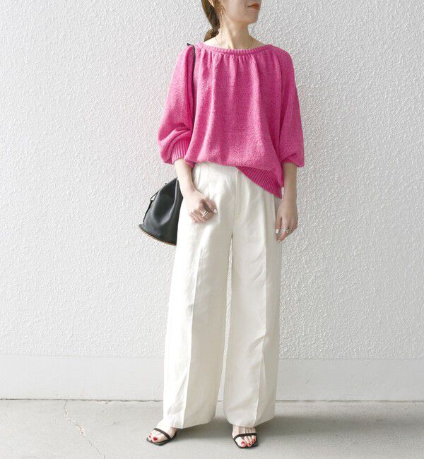 SHIPS any「SHIPS any:〈手洗い可能〉テープヤーン バックリボン ニット プルオーバー」|ニット・セーター|