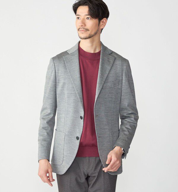SHIPS「SHIPS: 〈手洗い可能〉ラミー ジャージー ジャケット」|テーラードジャケット|グレー系