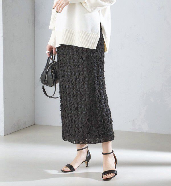 SHIPS for women「リボン レース タイト スカート 24SS ◇」|スカート|